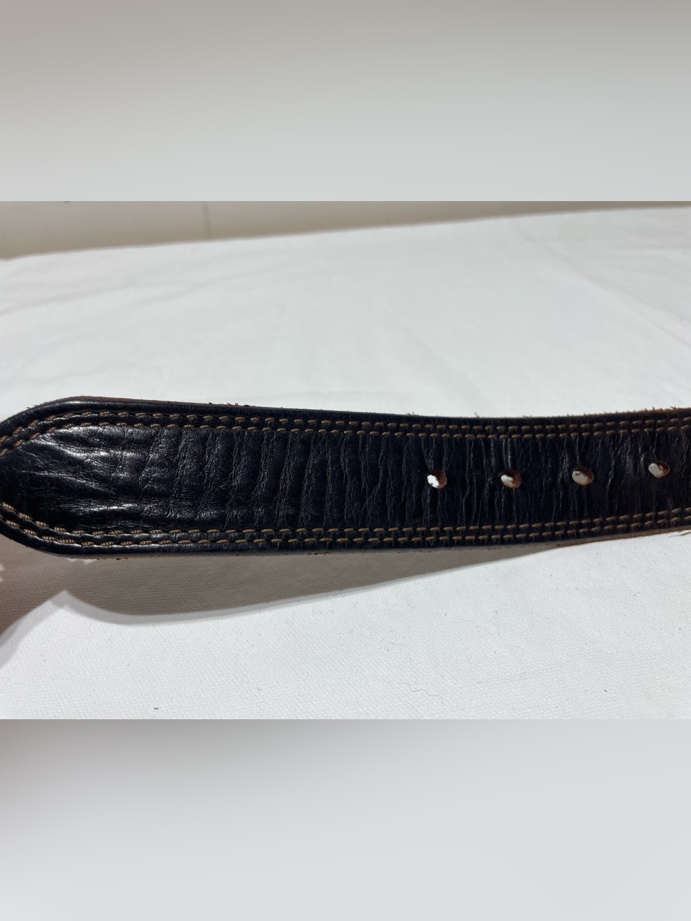 Allen Edmonds Leather Belt Men’s 41 Dark Brown Brass USA Made - Picture 6 of 16